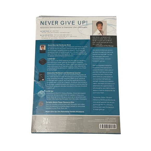 Never Give Up Joyce Meyer Integrated Interactive Curriculum Kit Book CD DVD NIB - Picture 2 of 5